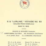 Sailing from Honolulu: May 11, 1915