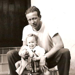 Father holding his son