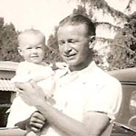 Father holding his child