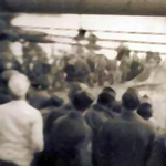 People watching the ship comming